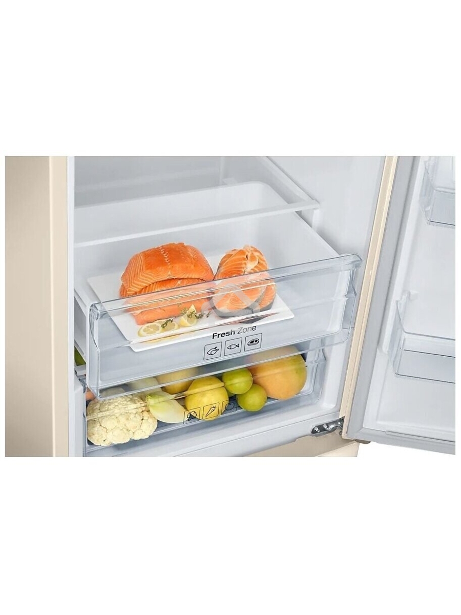Холодильник Samsung RB37A5200EL/WT бежевый двухкамерный 269/118 л морозилка снизу