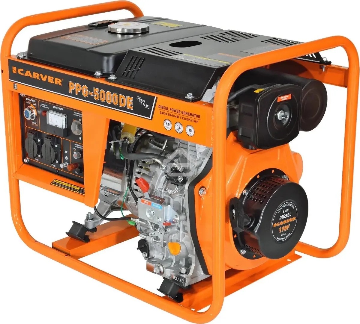 Генератор Carver PPG - 5000D 3.6кВт