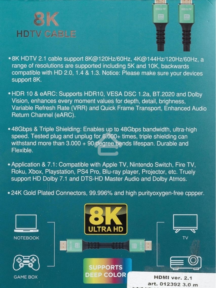 Кабель аудио-видео Premier 12392 HDMI (m)/HDMI (m) 3м. позолоч.конт. черный