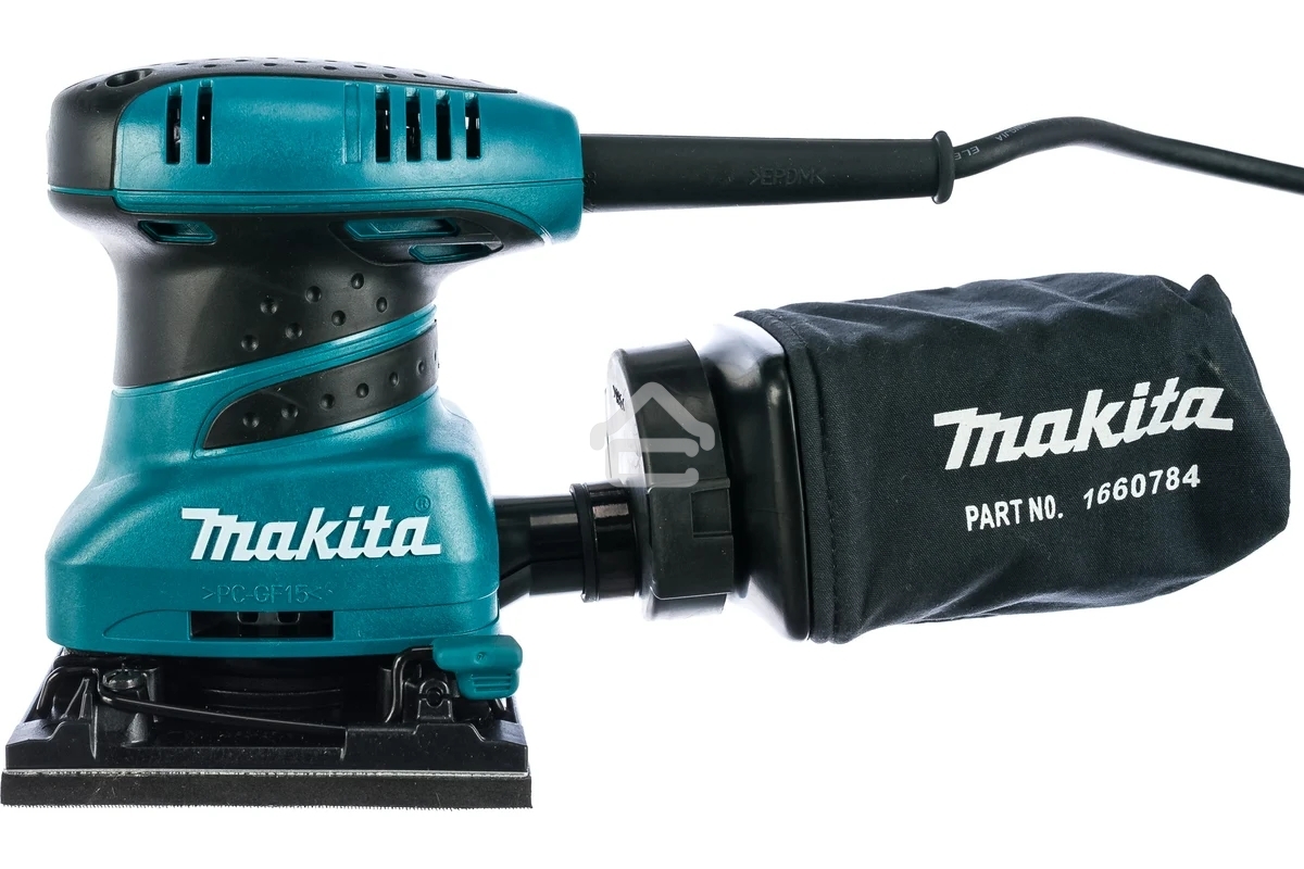Шлифовальные машины Makita BO4555 ВШМ, 200Вт,114х102мм,14000об\м,ампл-1.5мм,1.1кг,кор,п\сборник,зажим\липучка