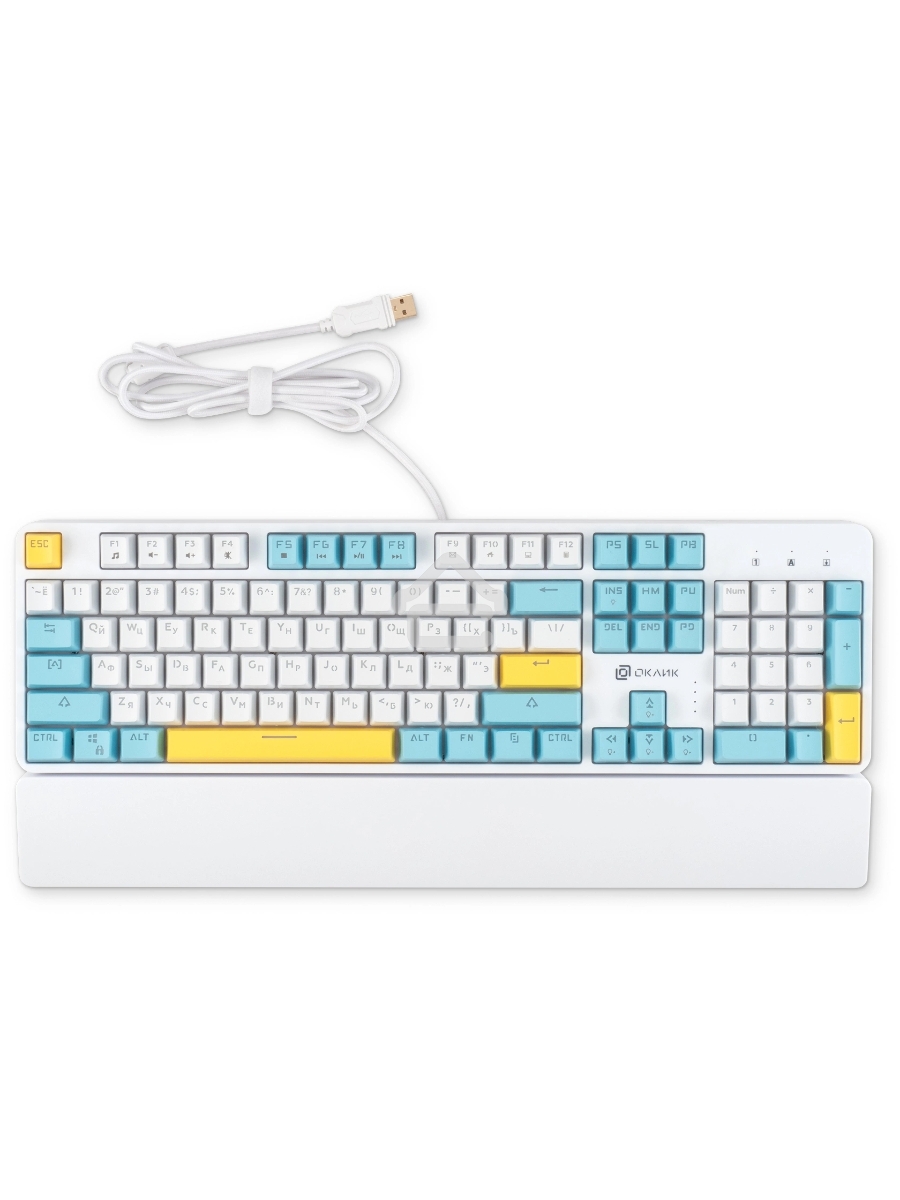 Клавиатура Oklick K951X (1901079) проводная, USB, белый