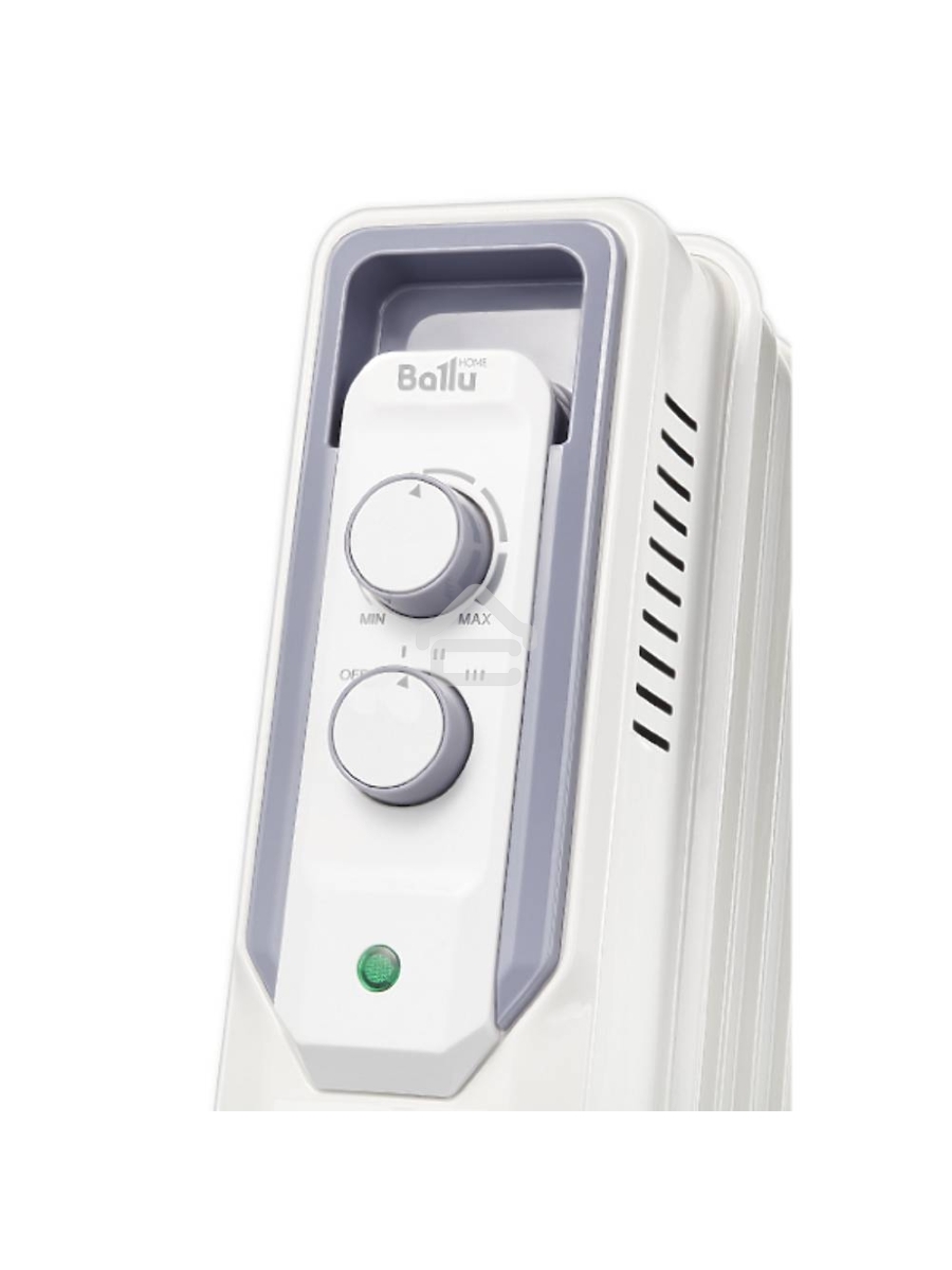 Масляный обогреватель Ballu CUBE BOH/CB-07W (7 секций), белый, 1500 Вт, 15 м2, механический термостат