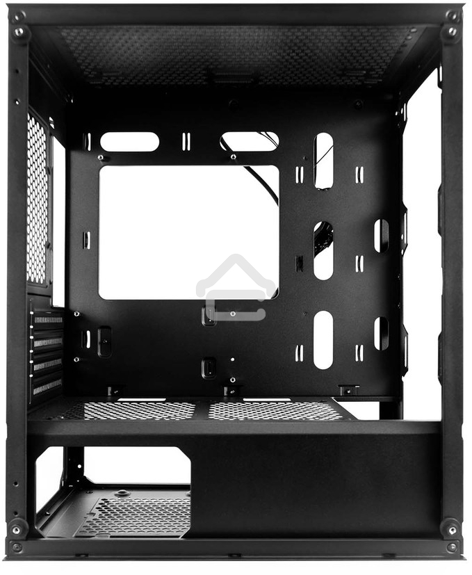 Компьютерный корпус 1STPLAYER TRILOBITE T3-G Black / mATX, TG / 4x 120мм LED fans inc. / T3-G-BK-4F1