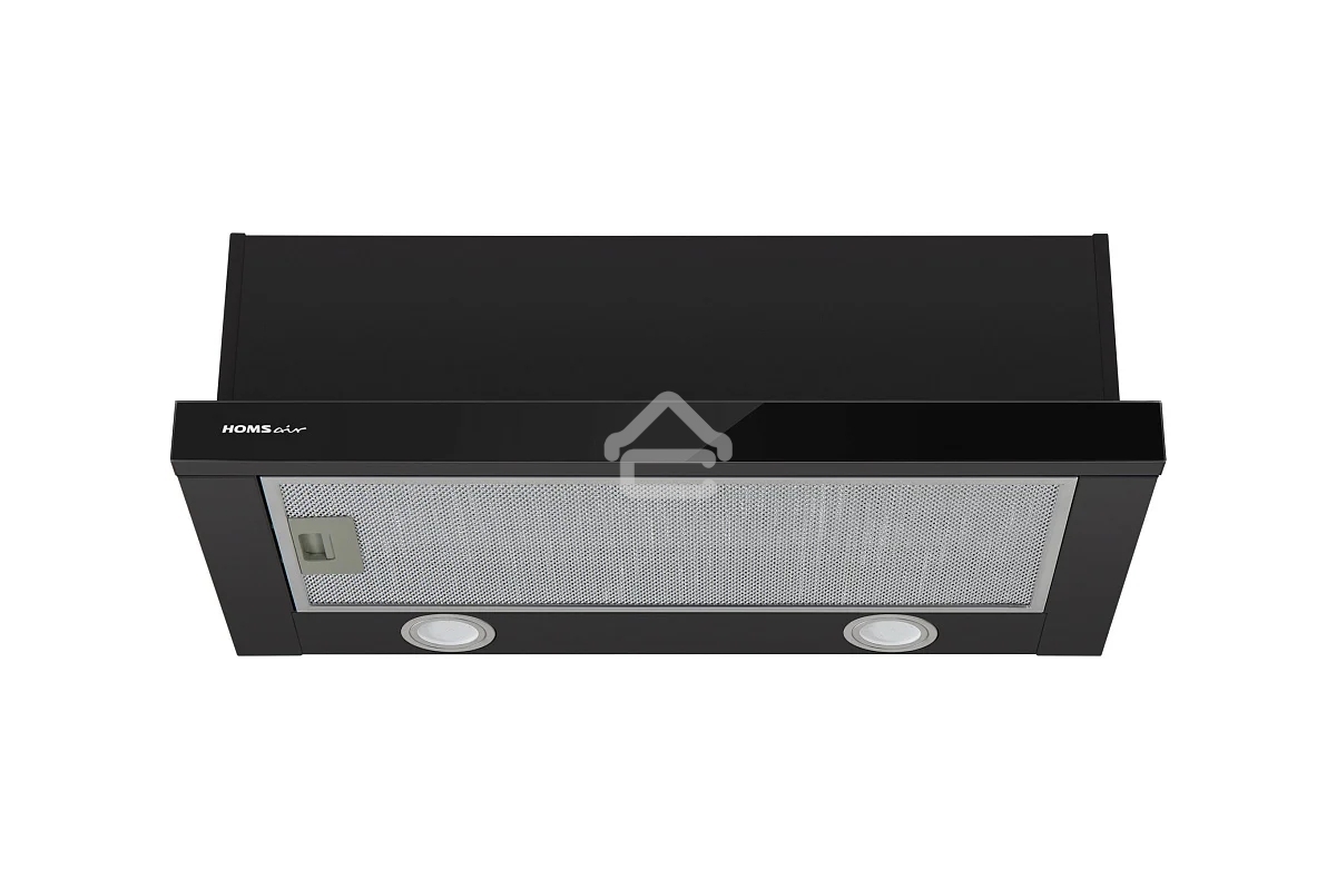 Вытяжка телескопическая HOMSair Flat 60 Glass черный, 60 см, 520 куб. м/ч, 45 дБ