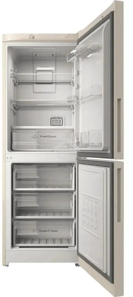 Холодильник Indesit ITR 4160 E бежевый двухкамерный 179/78л морозилка снизу