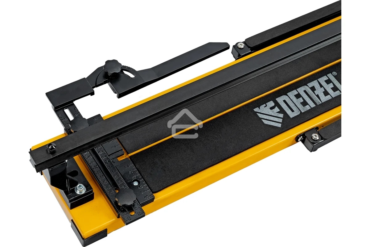 Плиткорез рельсовый Denzel 800х16мм, каретка на подш., стальная станина, усил. рукоятка-пенал