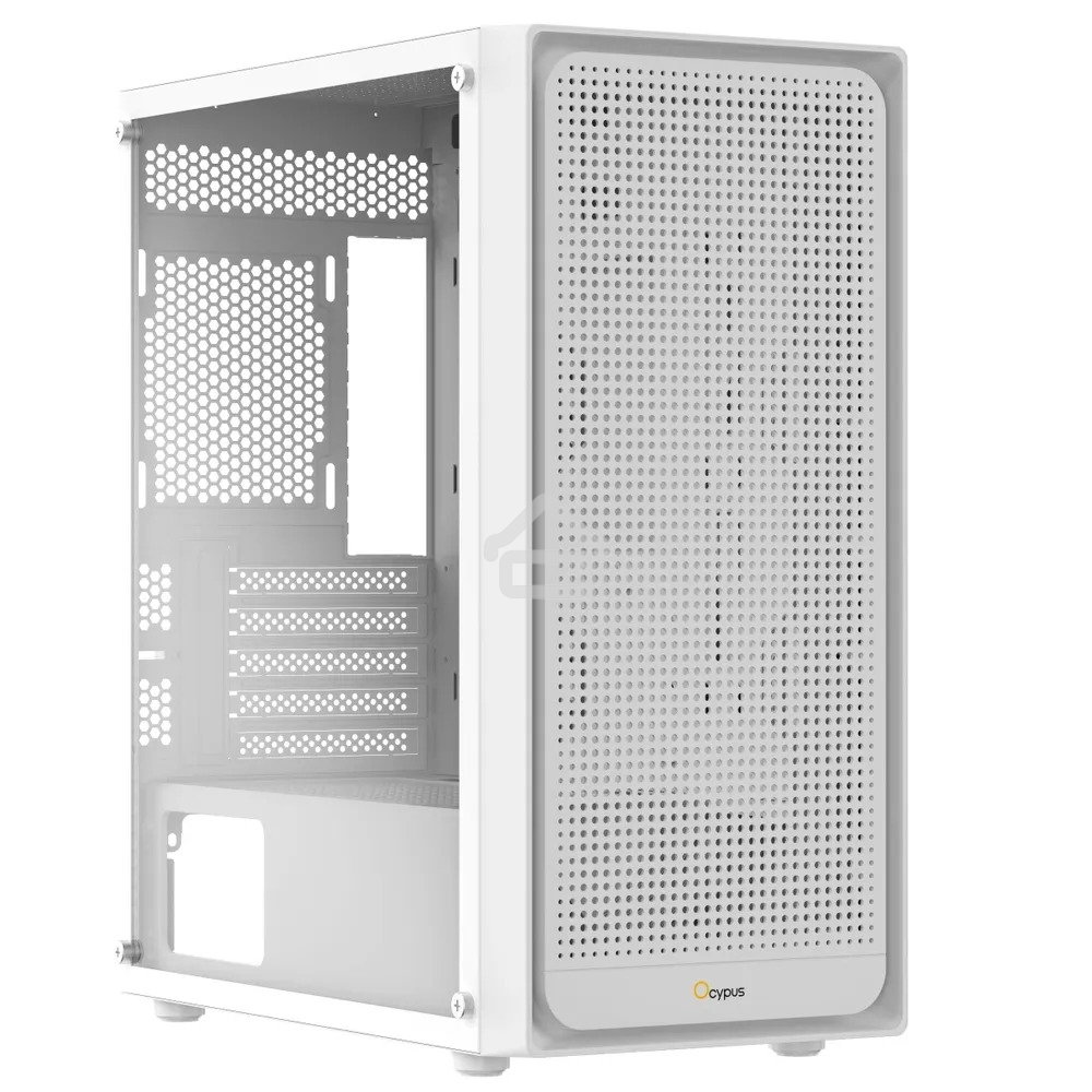 Компьютерный корпус Ocypus Gaммa C50 без БП белый (Gaммa-C50-WHG000XX-GL)