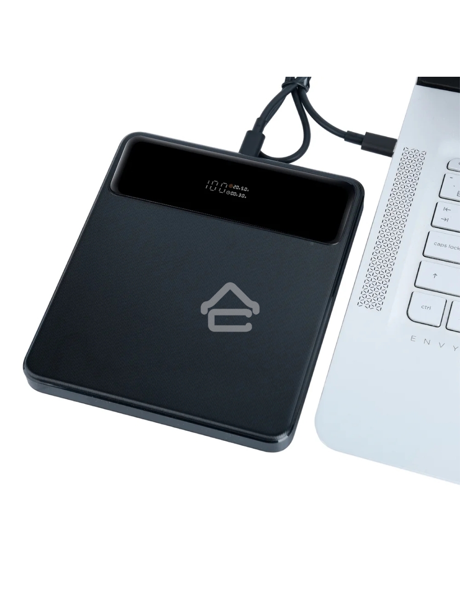 Мобильный аккумулятор Perfeo Powerbank LAPTOP 105W 20000 mAh/LED дисплей/PD + QC 3.0/2 Type-C/2USB/Выход: 5A,max105W черный (PF_E1472)