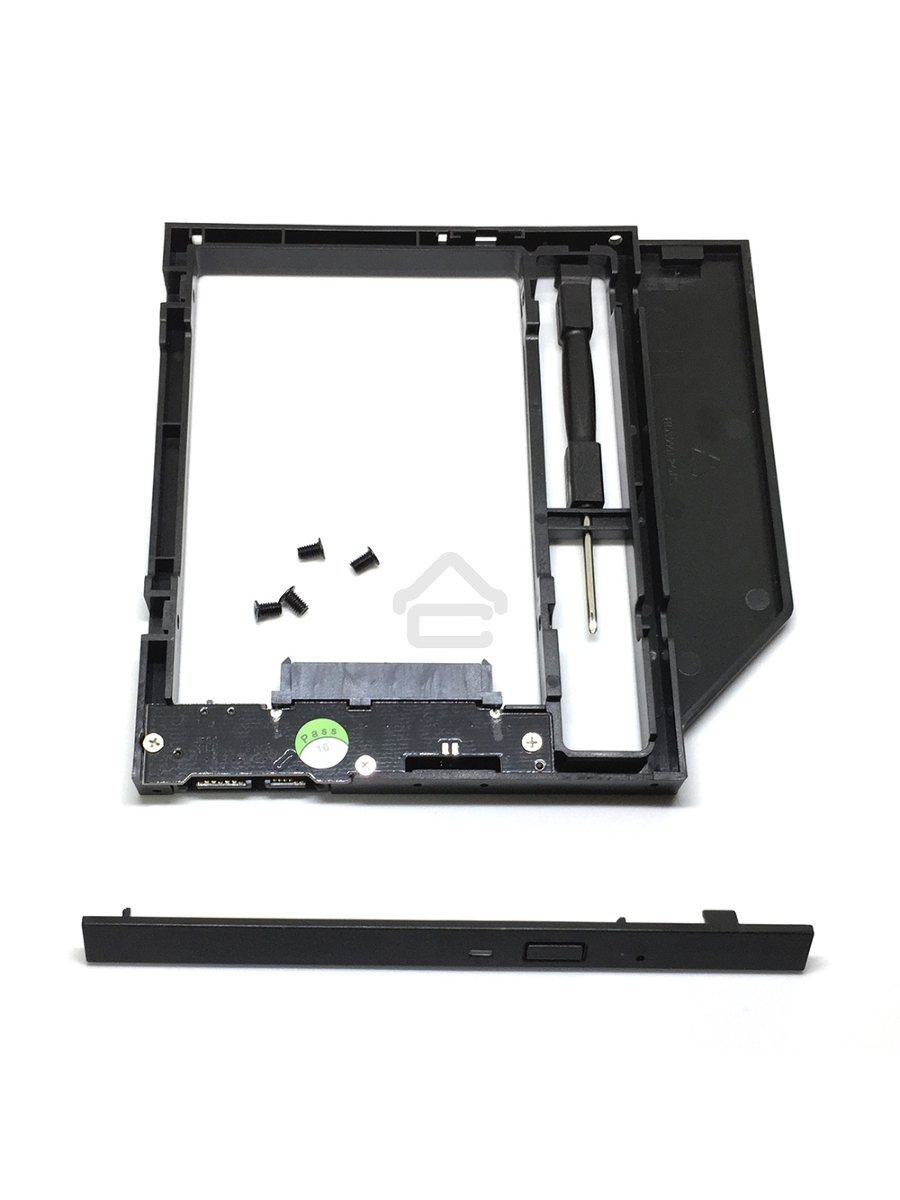 Адаптер оптибей Espada SS90 /optibay, hdd caddy/ SATA/miniSATA /SlimSATA/ 9мм для подключения HDD/SSD 2,5” к ноутбуку вместо DVD.(41087)