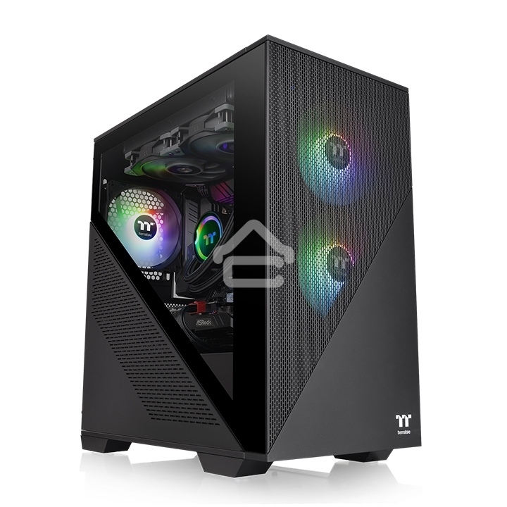 Компьютерный корпус Thermaltake Divider 170 TG ARGb/Black CA-1S4-00S1WN-00/Win/SPCC/Tempered Glass*1/120мм ARGb PWM Fan*2