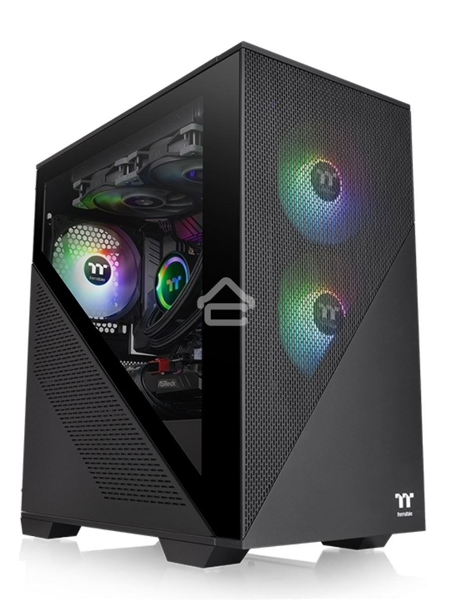 Компьютерный корпус Thermaltake Divider 170 TG ARGB/Black CA-1S4-00S1WN-00 /Win/SPCC/Tempered Glass*1/120mm ARGB PWM Fan*2
