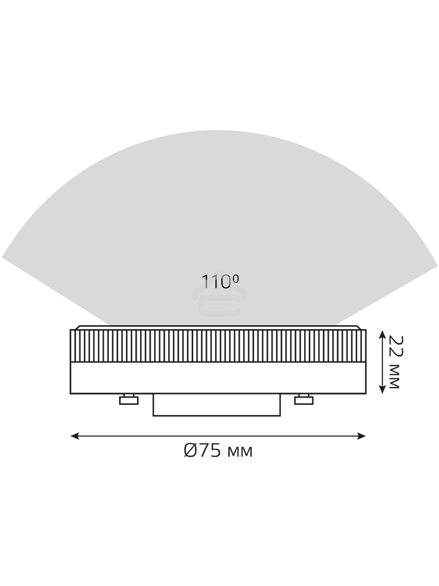 Лампа светодиодная Gauss Elementary 13Вт цок.:GX53 таблетка 220B св.свеч.бел.нейт. Tablet (упак.:10шт) (83823)