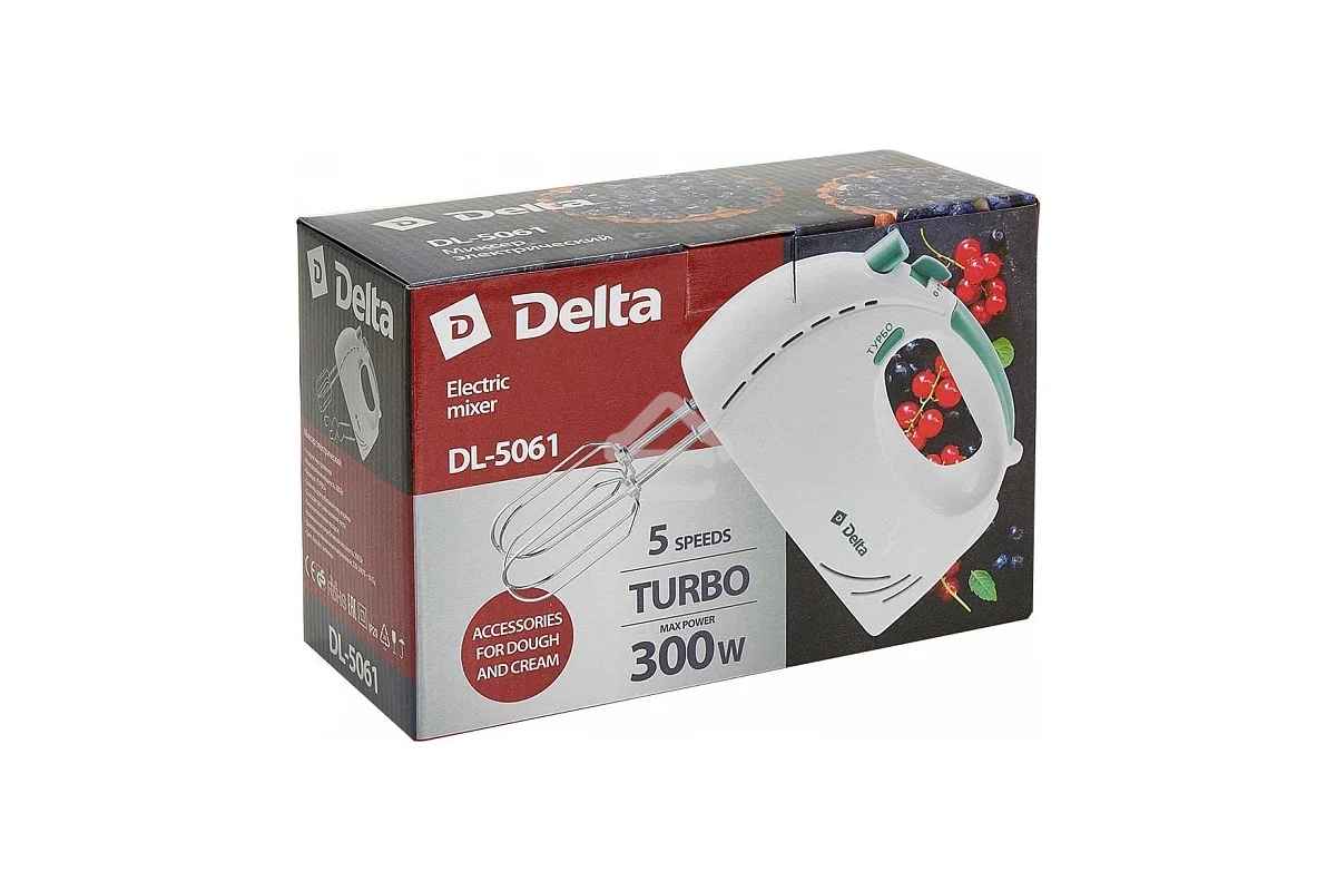 Миксер Delta DL-5061 белый с зеленым