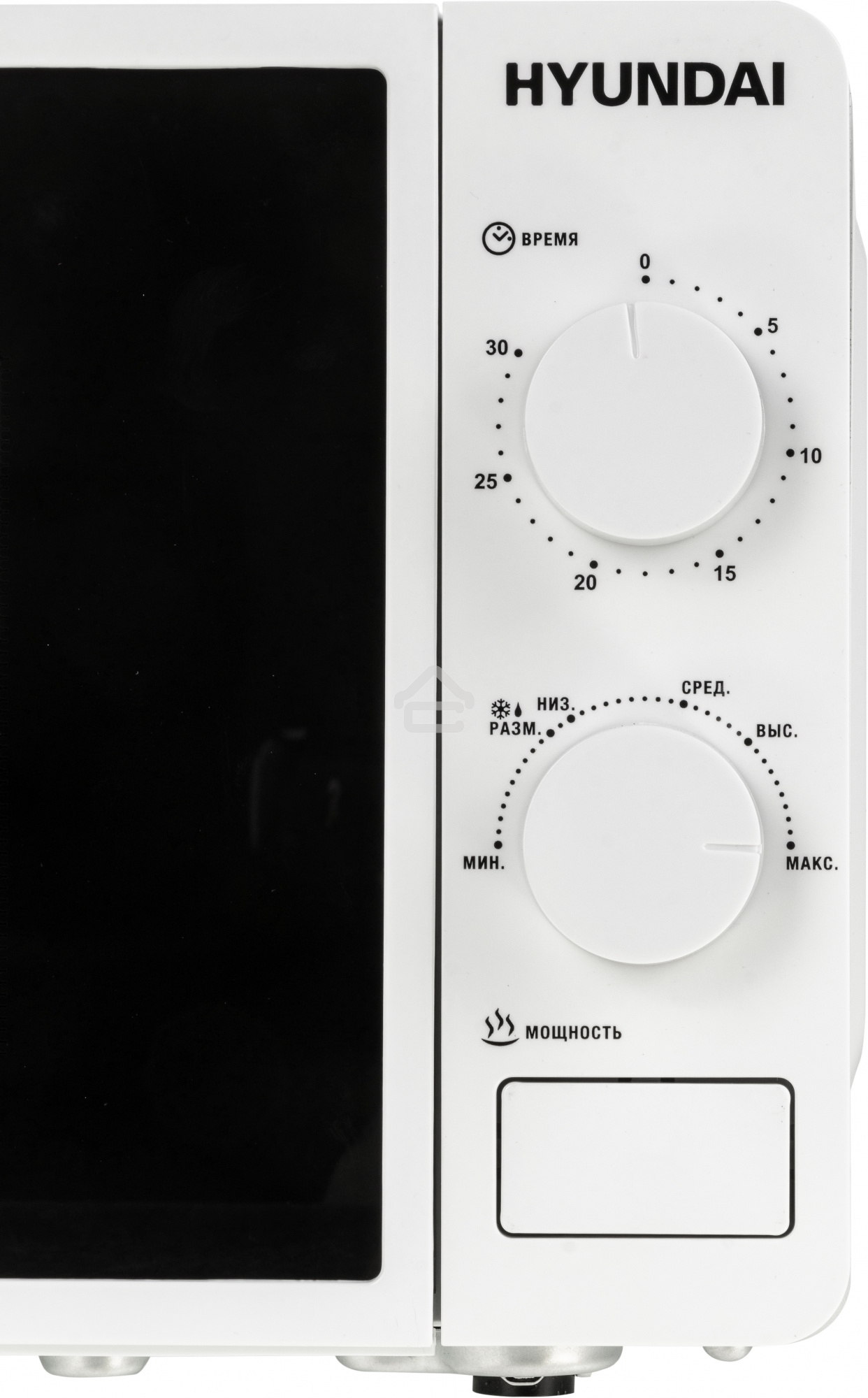 Микроволновая печь Hyundai HYM-M2003 белый, 20 л, 700 Вт, переключатели - поворотный механизм