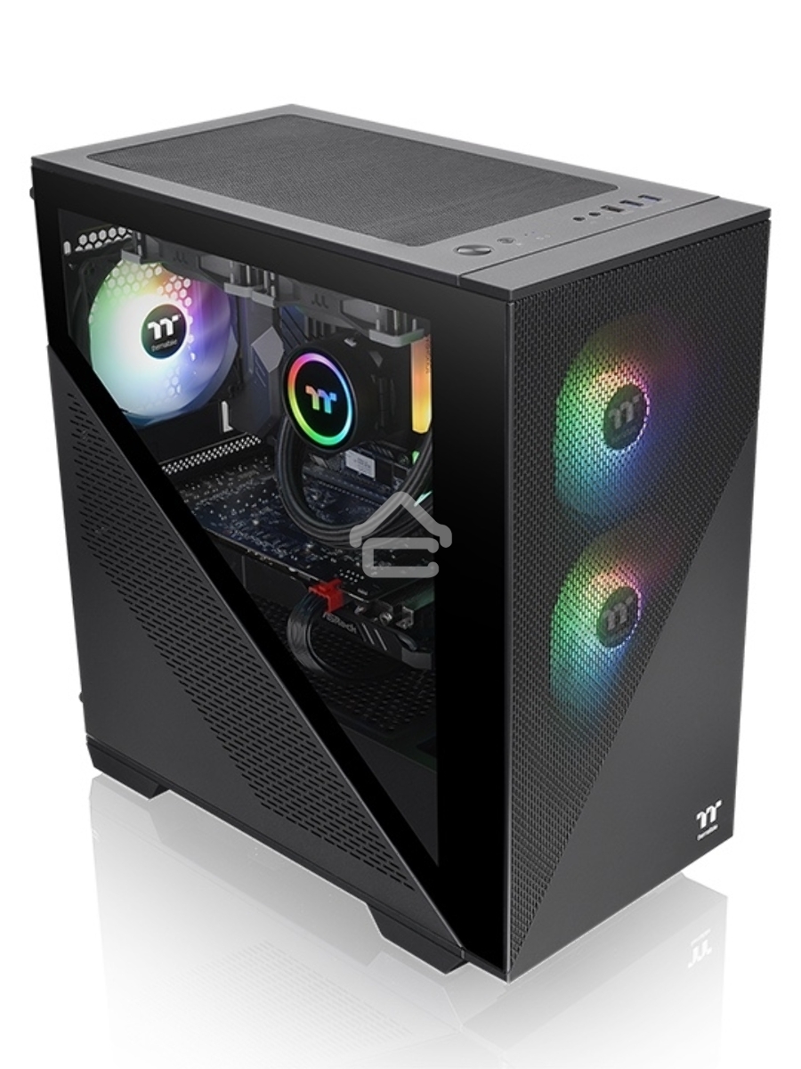 Компьютерный корпус Thermaltake Divider 170 TG ARGB/Black CA-1S4-00S1WN-00 /Win/SPCC/Tempered Glass*1/120mm ARGB PWM Fan*2