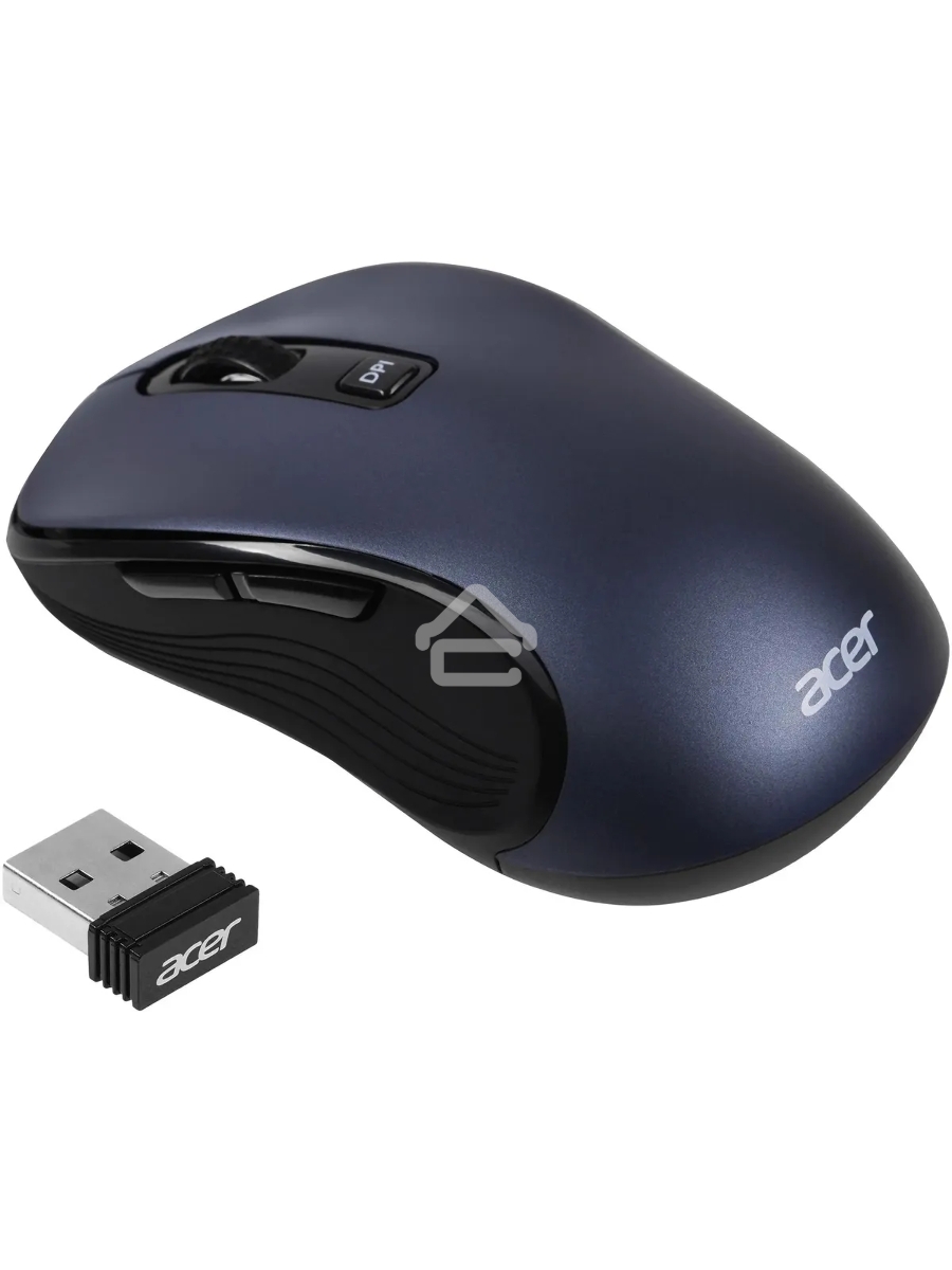 Мышь беспроводная Acer OMR306 черный/серый, 1600 dpi, радиоканал, USB, кнопки - 6