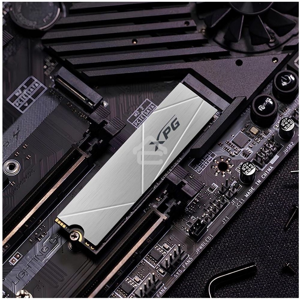 Накопитель SSD ADATA XPG GAMMIX S60, 512Gb, PCIe 4.0 x4, M.2 2280, NVMe, R/W 4700/1700, с радиатором