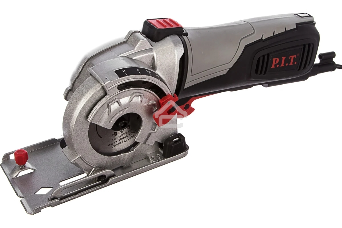 Мини-пила циркулярная P.I.T PMS89-C (600Вт, 5500об/мин, диск 89мм, глуб. пропила 28,5мм) [PMS89-C]