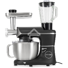 Кухонная машина Hyundai HYM-S8591 планетар.вращ. 1500Вт черный/серебристый