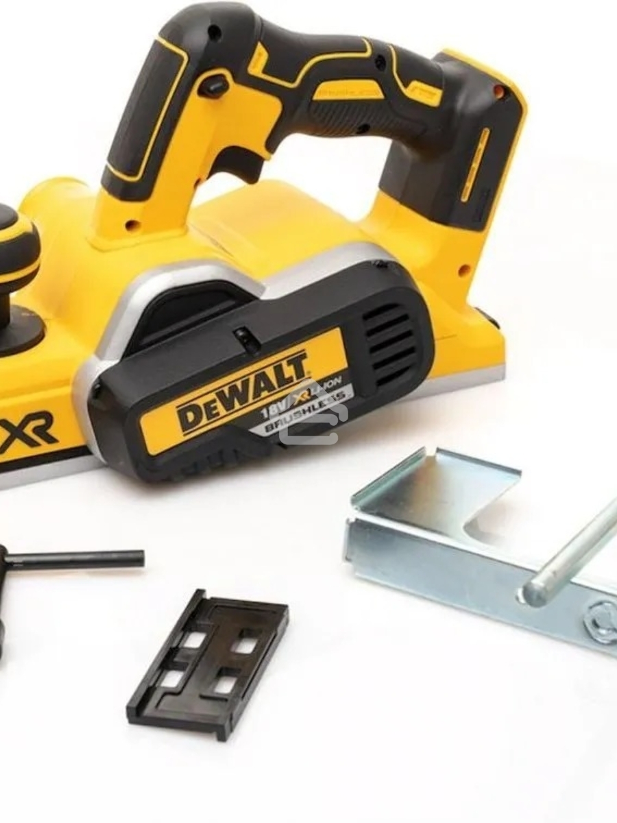 Аккумуляторный бесщеточный рубанок XR DeWalt DCP580N-XJ черный/желтый