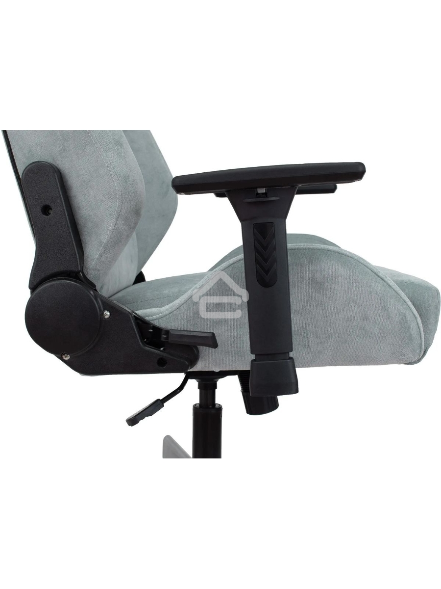 Кресло игровое Knight N1 Fabric серо-голубой Light-28 с подголов. крестовина металл