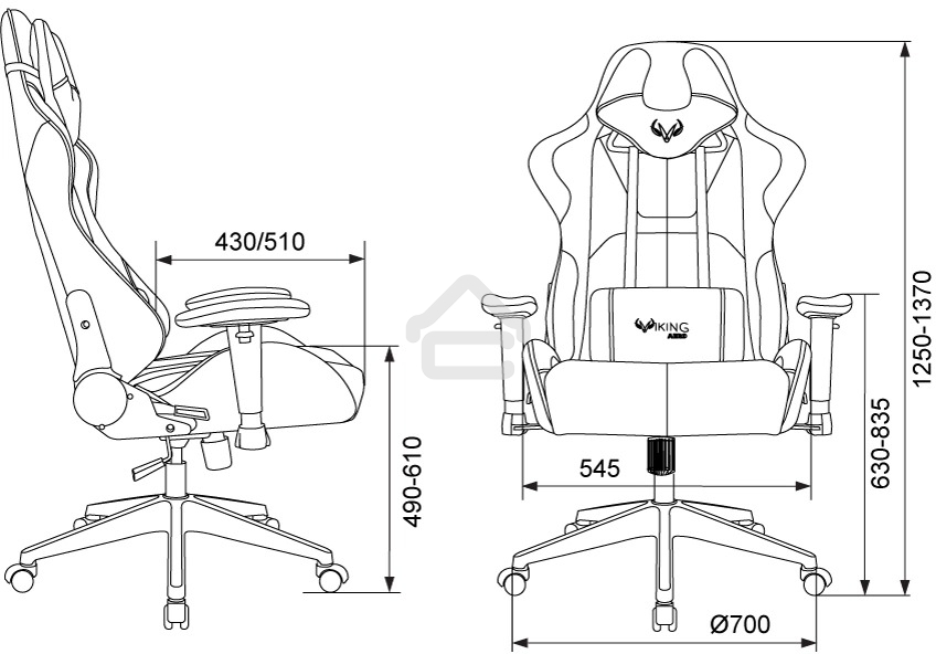 Кресло игровое Бюрократ VIKING 5 AERO BLACK EDITION черный искусственная кожа