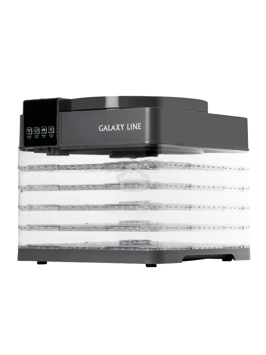 Сушилка для овощей и фруктов Galaxy Line GL 2630, серый, с электронным управлением, 450 Вт