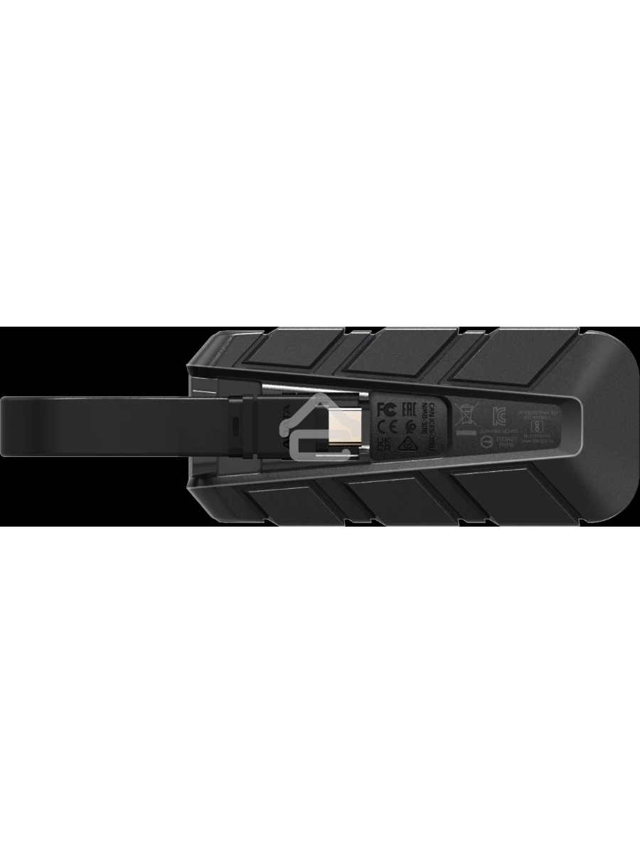 Внешний SSD ADATA SC740 чёрно-синий <SC740-500G-CBU> 500Gb (USB3.2 gen 2 type C, 1050/1000Mbs, 122x41x22mm, 40g, защита от падения, встроенный кабель)