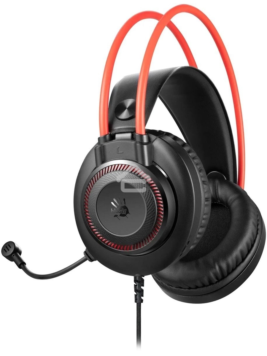 Наушники с микрофоном A4Tech Bloody G200S черный/красный 2м мониторные USB оголовье (G200S USB/ BLACK +RED)