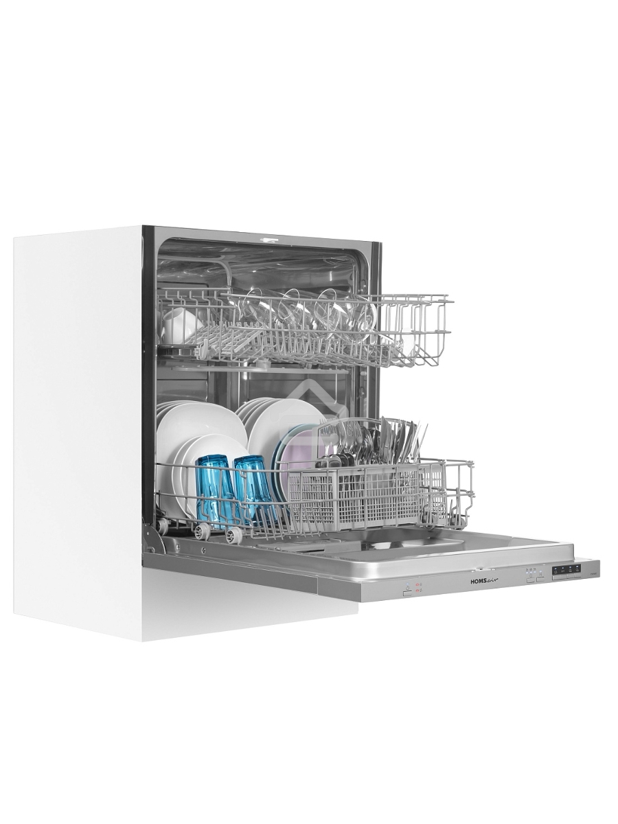 Встраиваемая посудомоечная машина HOMSair DW64E, серебристый, 59.8 см, 12 компл., 49 дБ, класс A++