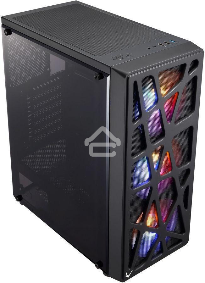 Компьютерный корпус Aerocool/Formula MANA черный без БП ATX 6x120мм 2xUSB 2.0 1xUSB 3.0 audio bott PSU