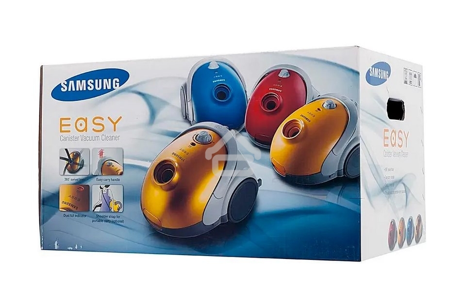 Пылесос Samsung VCC5251V3R 1800Вт, красный 410/1800 Вт, уборка сухая, пылесборник мешок, контейнер 2л