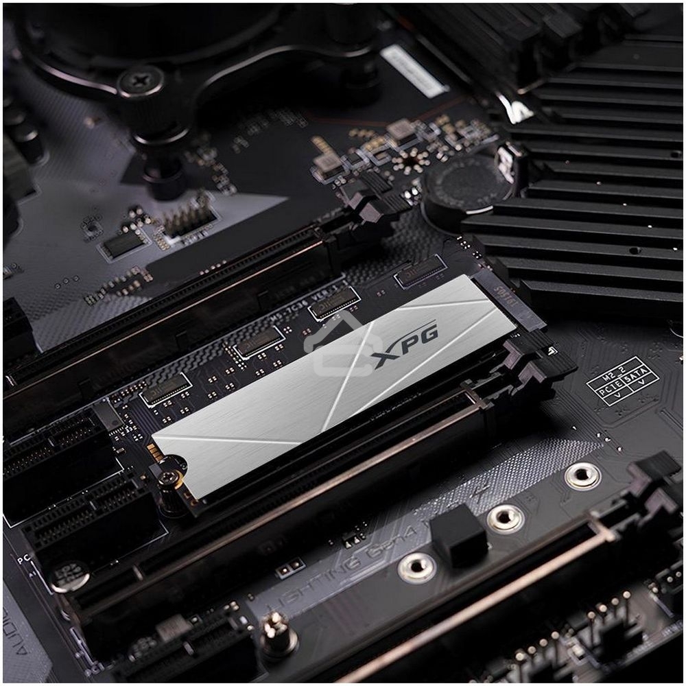 Накопитель SSD ADATA XPG GAMMIX S60, 512Gb, PCIe 4.0 x4, M.2 2280, NVMe, R/W 4700/1700, с радиатором