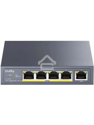 Коммутатор Cudy GS1005P (L2) 5x1Гбит/с 5PoE 60W неуправляемый