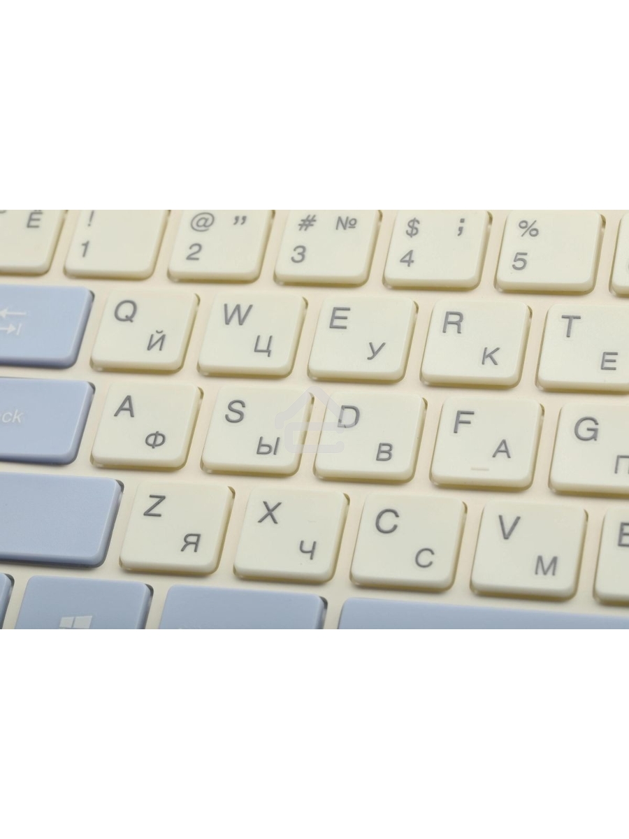 Клавиатура + мышь Acer OCC205 беспроводной USB, 1200 dpi, белый/голубой