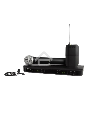 Микрофонная система SHURE BLX1288E/CVL-M17 беспроводная, двухканальная, с ручным передатчиком PG58 и петличным микрофоном CVL-B/C, частота UHF 662-686 МГц