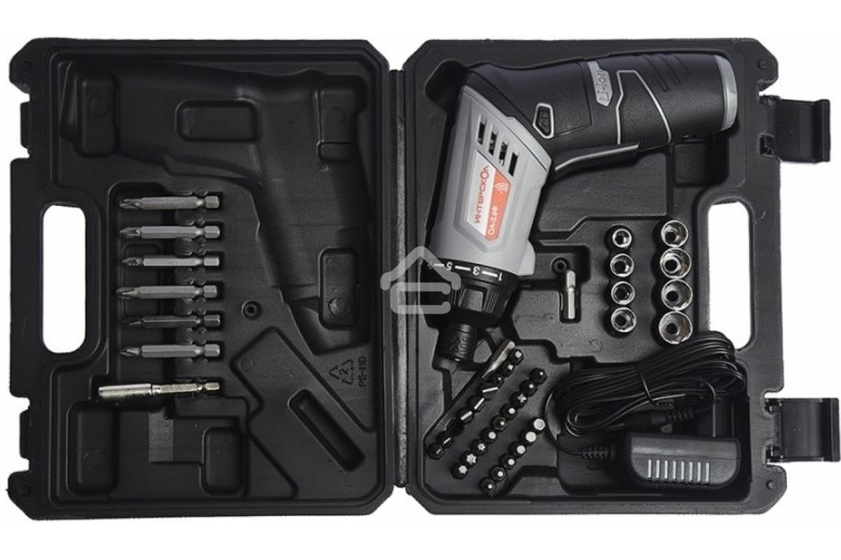 Отвертка ИНТЕРСКОЛ ОА-3,6Ф, Аккумуляторная, Кейс