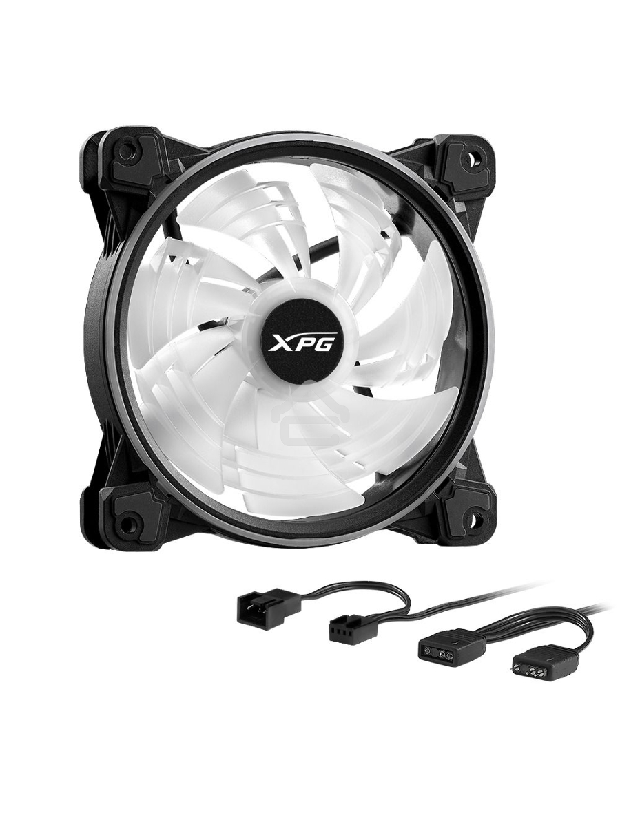 Вентилятор для корпуса ADATA XPG HURRICANE 120 PWM ARGB черный, 120 мм, пластик, 2000 об/мин, 18.17 дБ, 4 pin