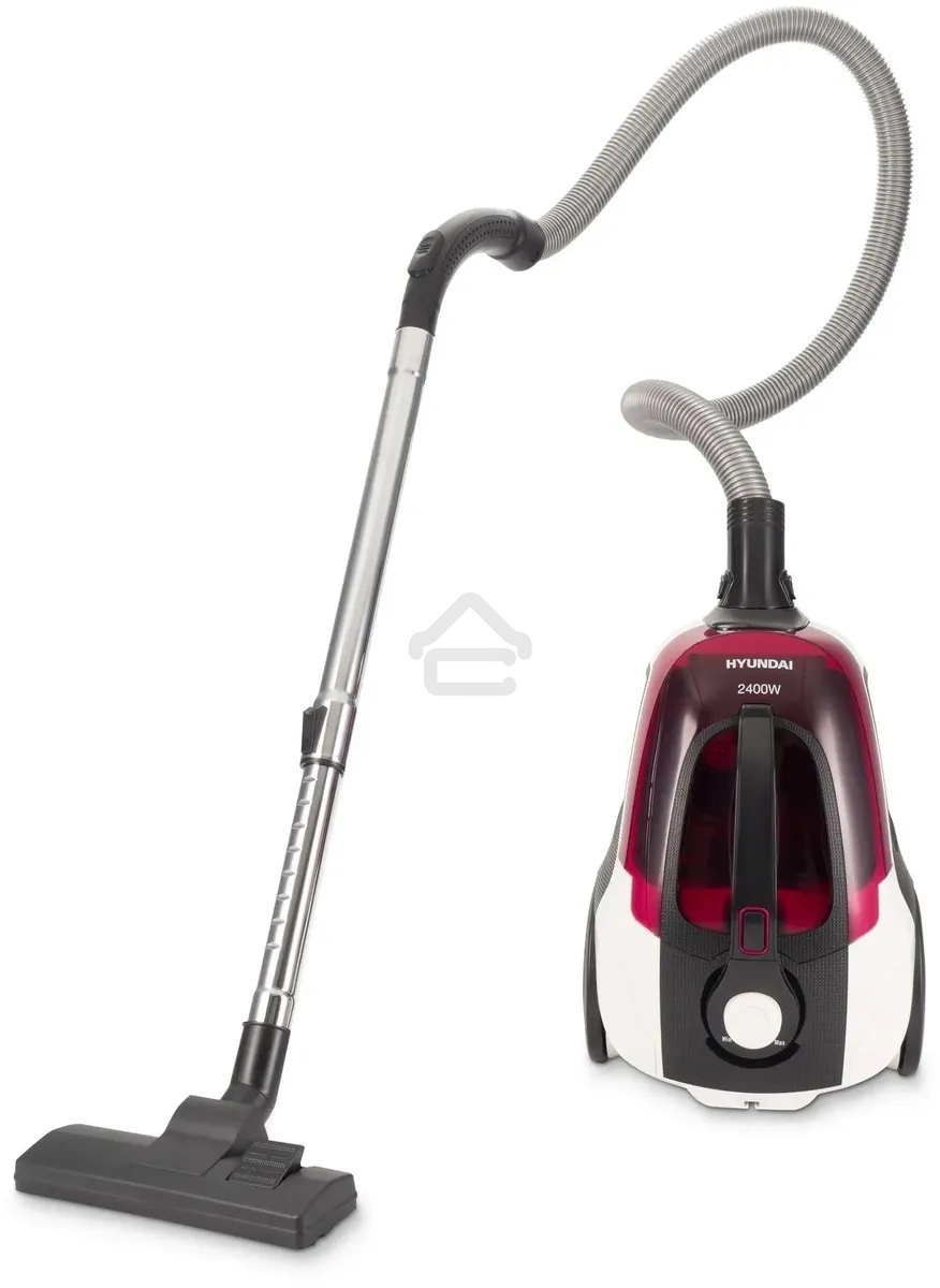 Пылесос Hyundai HYV-C3370 белый/красный, 380/2400 Вт, уборка сухая, пылесборник контейнер 3.5 л