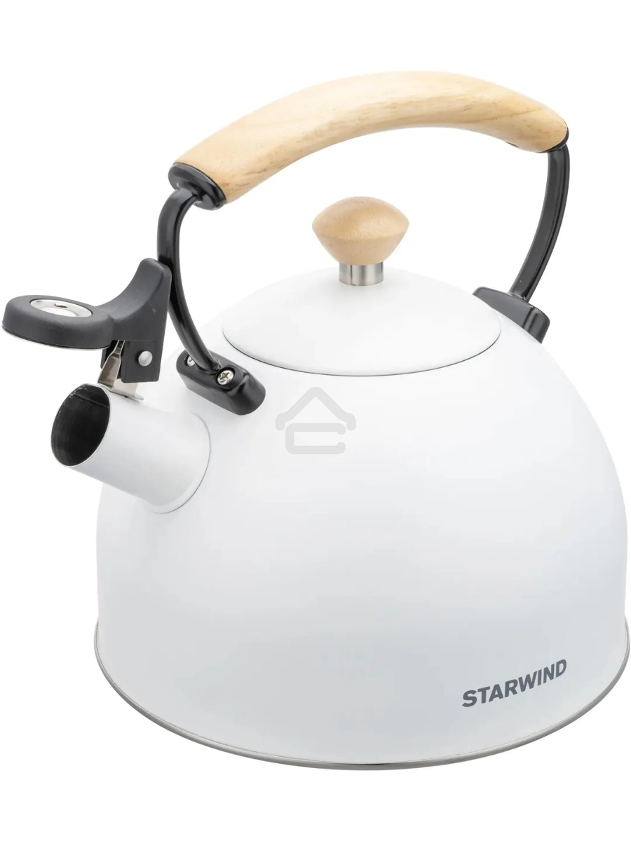 Чайник для плиты металлический Starwind Chef Country 2.5л. белый (SW-CH1712)