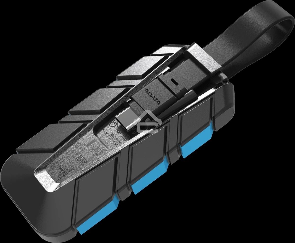 Внешний SSD ADATA SC740, 500 Gb, USB 3.2 Gen 2 Type-C, R/W 1050/1000, синий