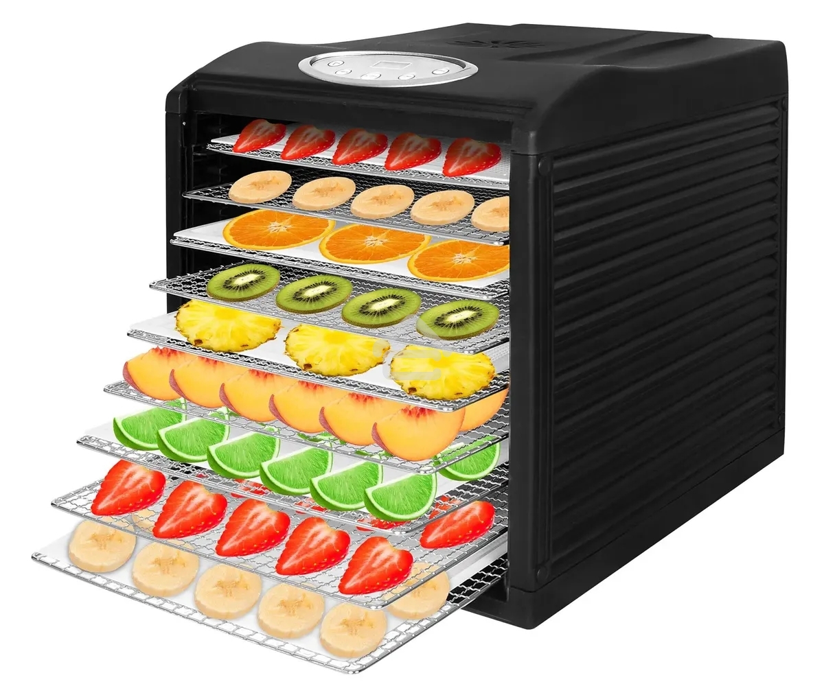 Сушилка для овощей и фруктов Hyundai HYFD-1803, черный, 27 поддонов