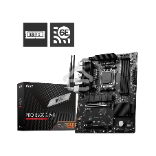 Материнская плата MSI PRO B650-S WIFI, AM5, AMD B650, 4xDDR5, 4xSATA, 2xM.2, 1xPCI-E 4.0 x16, 1xPCI-E 4.0 x4, 1xHDMI, 1xDP, 1x2.5Gb LAN, 3xUSB 3.2 Gen 1, 3xUSB 3.2 Gen 2, 6x3.5 мм, 7.1, Standard-ATX