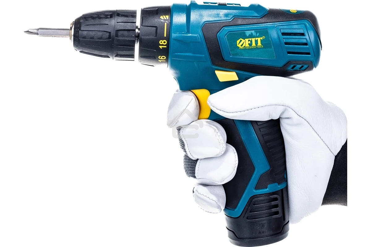 Дрель-Шуруповерт Fit 80179, Аккумуляторная, 12В