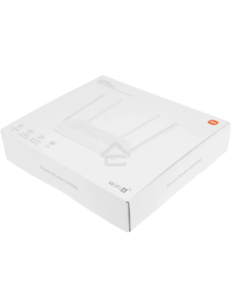 Роутер Wi-Fi Xiaomi Mi Router AX1500 RD12, 2.4/ 5 ГГц, до 1.5 Гбит/с, LAN 3x1 Гбит/с, WAN 1x1 Гбит/с