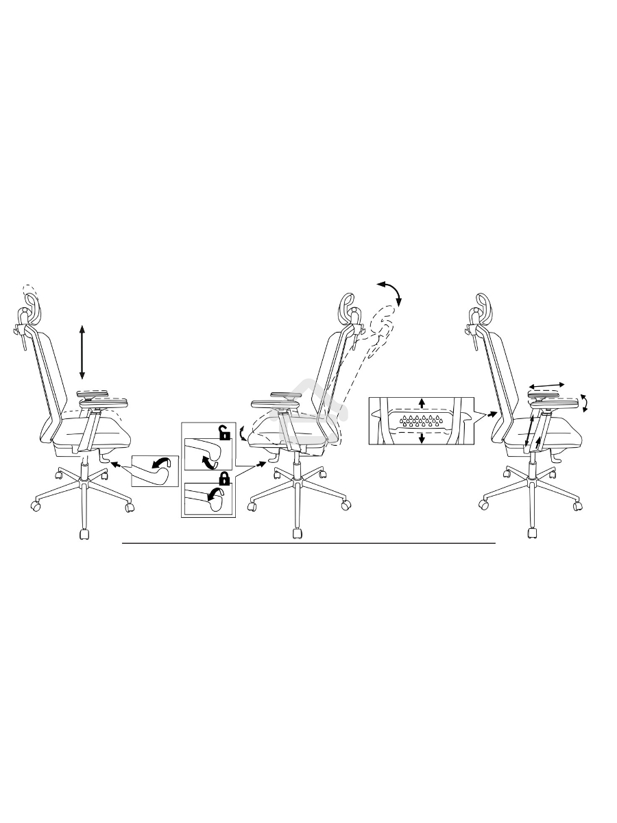 Кресло руководителя Бюрократ MC-W612N-H темно-серый TW-04 38-417 с подголов. крестовина металл хром, пластик белый