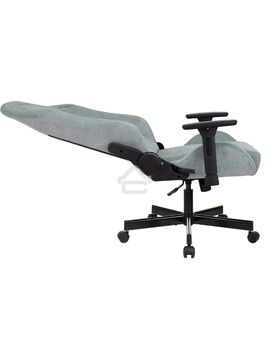Кресло игровое Knight N1 Fabric серо-голубой Light-28 с подголов. крестовина металл