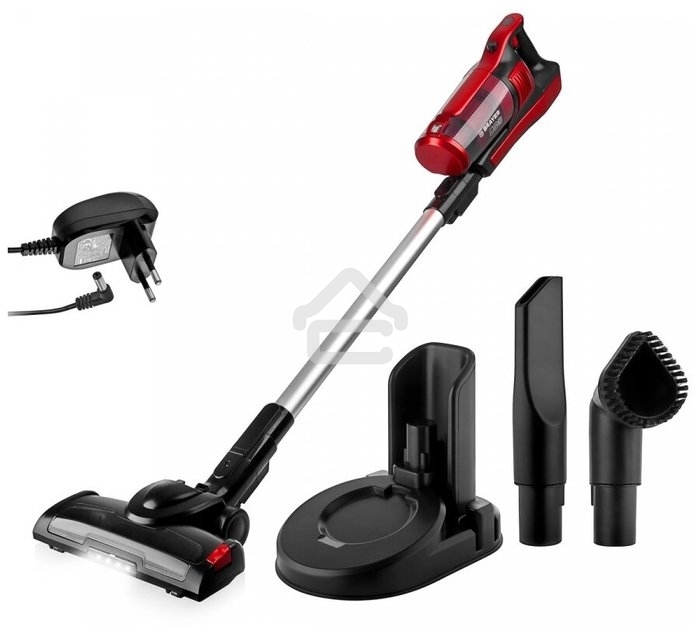 Пылесос вертикальный BRAYER BR4260 красный, питание от аккумулятора, 120 Вт, уборка сухая, пылесборник 0.6 л, работа от АКБ max 40 мин