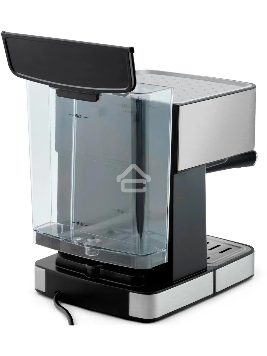 Кофеварка рожковая Vitek VT-1504 серебристый/черный, исп. кофе - молотый, 1.6 л, 850 Вт, 15 Бар.