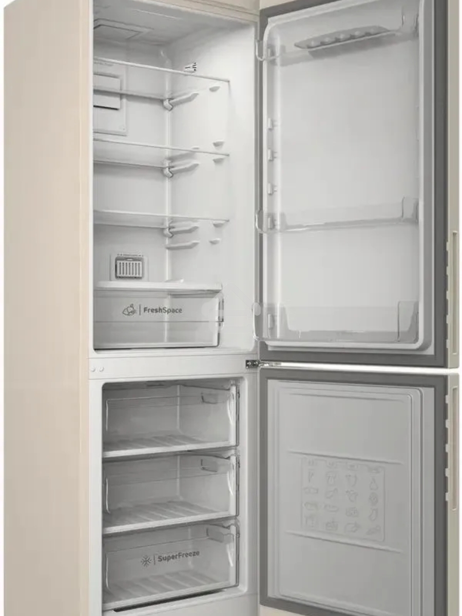 Холодильник Indesit ITR 4180 E бежевый двухкамерный 220/78л морозилка снизу